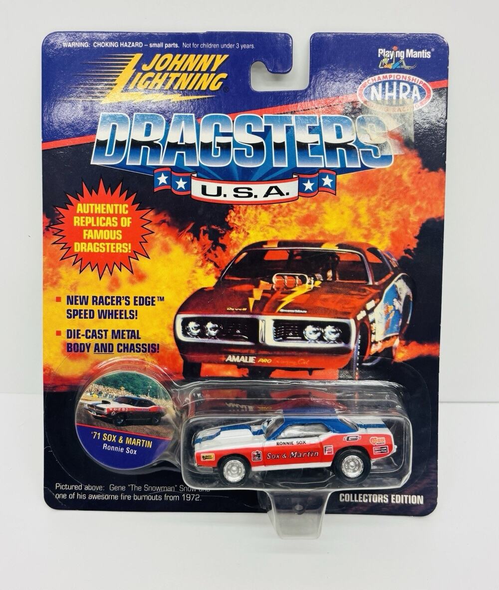 Johnny Lightning Dragsters USA '71 Cuda Sox & Martin Ronnie Sox 320-170 Sealed
